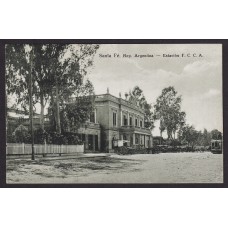 ESTACION DE FERROCARRIL ANTIGUA TARJETA POSTAL FCCA SANTA FE